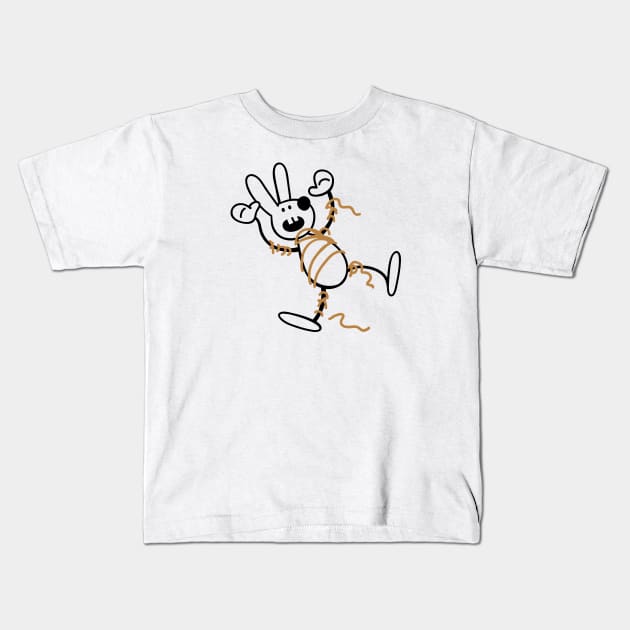 Tied up rabbit Kids T-Shirt by schlag.art